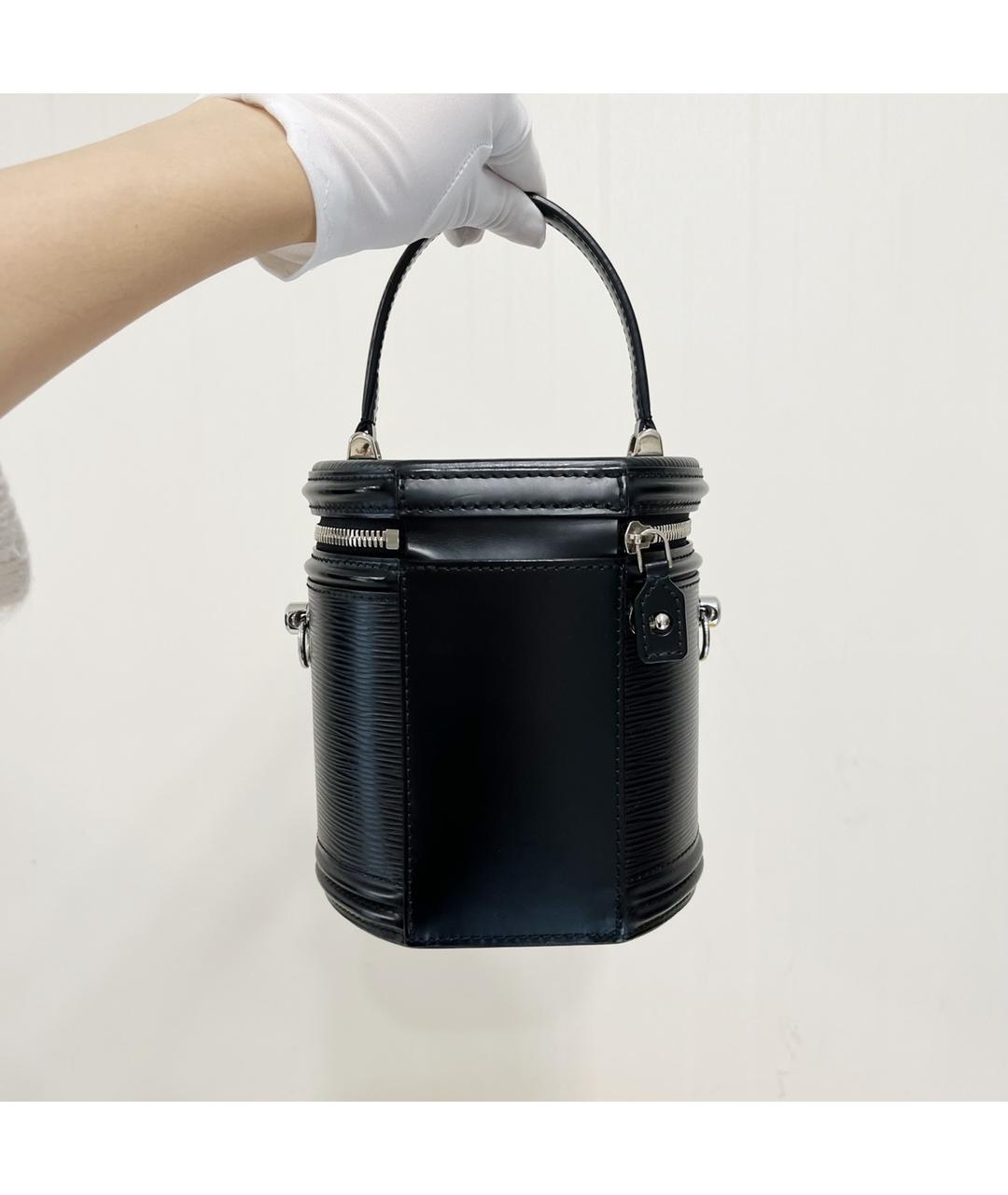 LOUIS VUITTON Черная кожаная сумка через плечо, фото 4