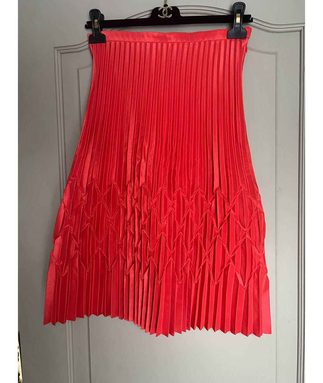 MAX&CO Красная полиэстеровая юбка миди, фото 2