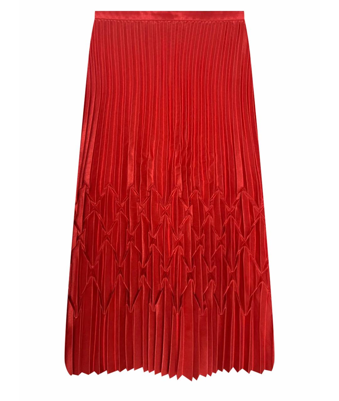 MAX&CO Красная полиэстеровая юбка миди, фото 1