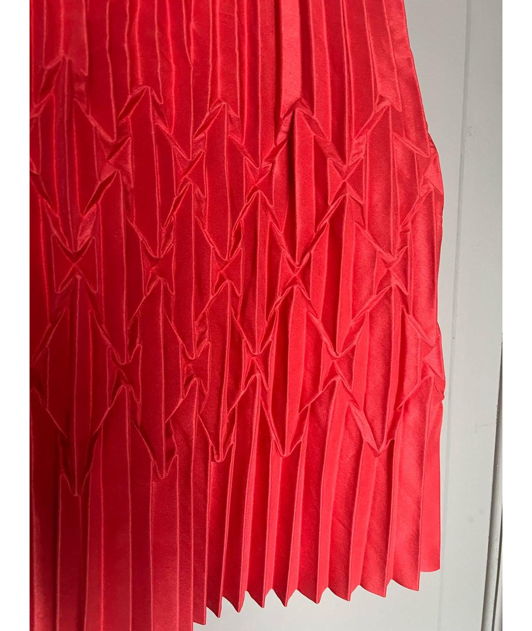 MAX&CO Красная полиэстеровая юбка миди, фото 4
