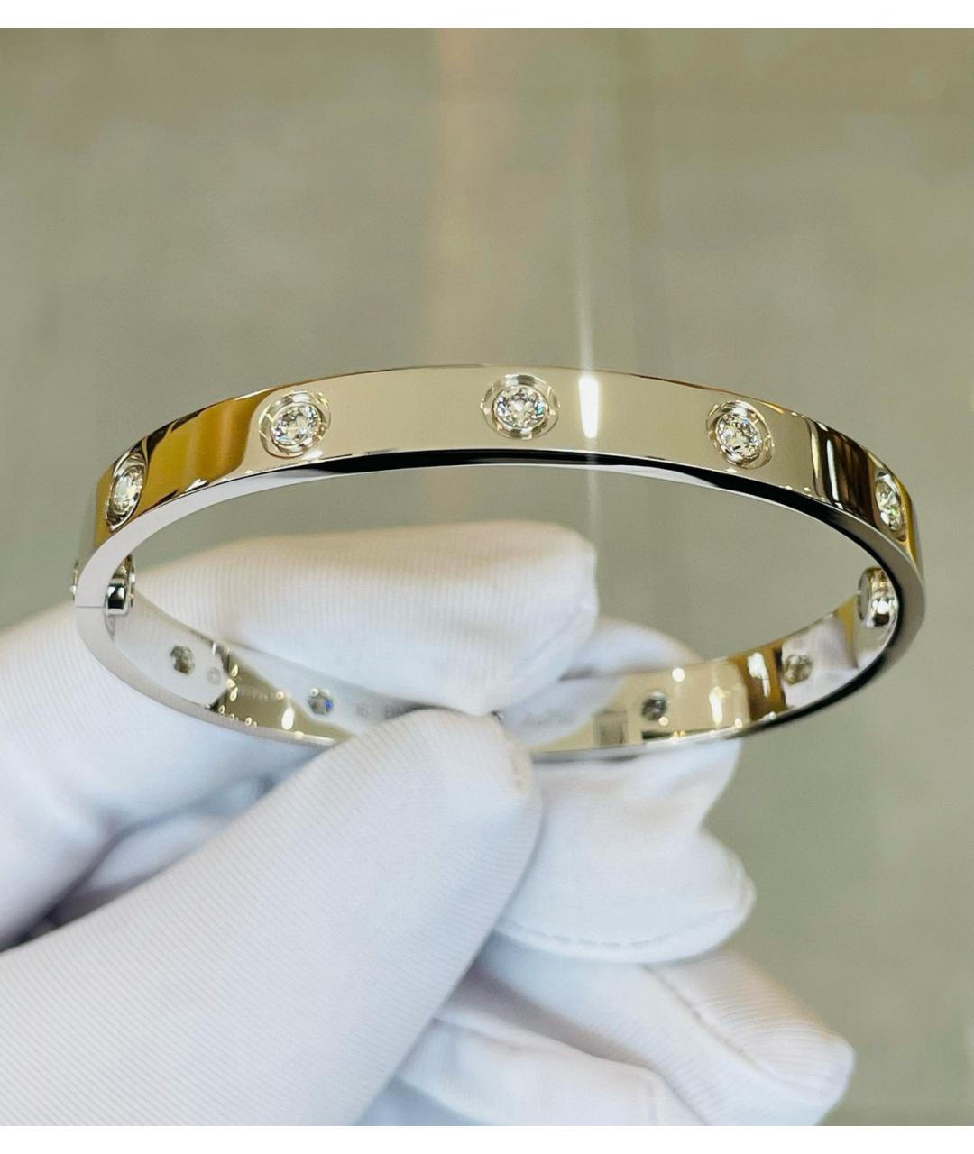CARTIER Серебрянный браслет из белого золота, фото 2