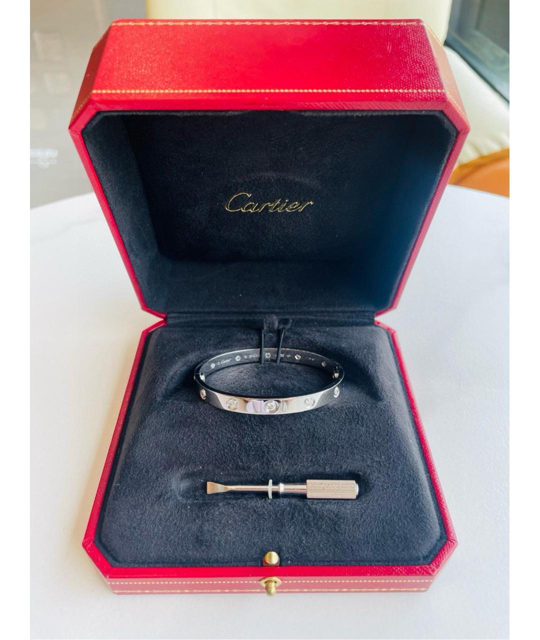 CARTIER Серебрянный браслет из белого золота, фото 5