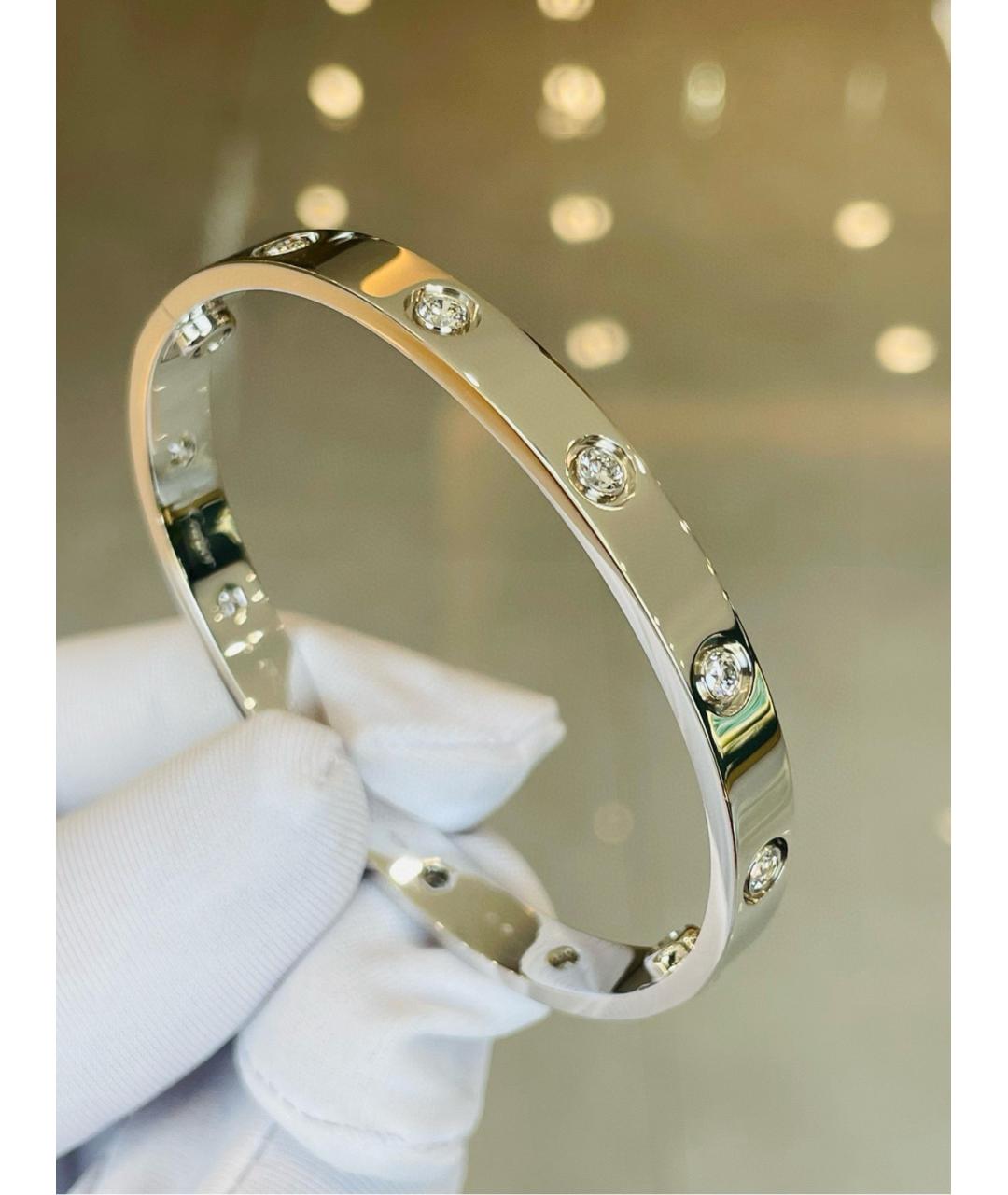 CARTIER Серебрянный браслет из белого золота, фото 4