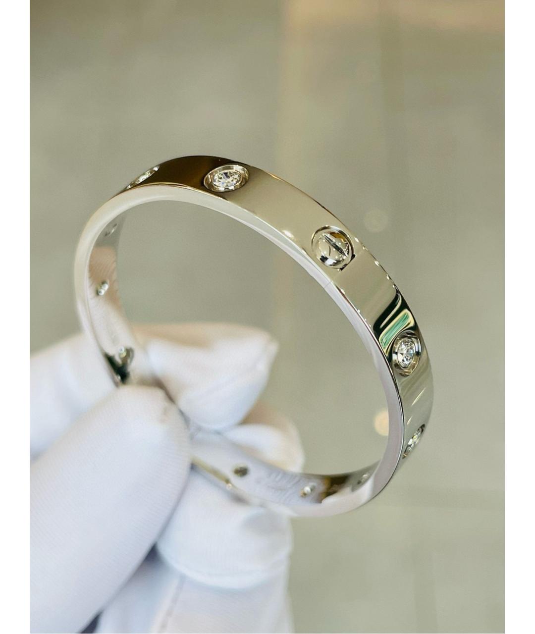 CARTIER Серебрянный браслет из белого золота, фото 7