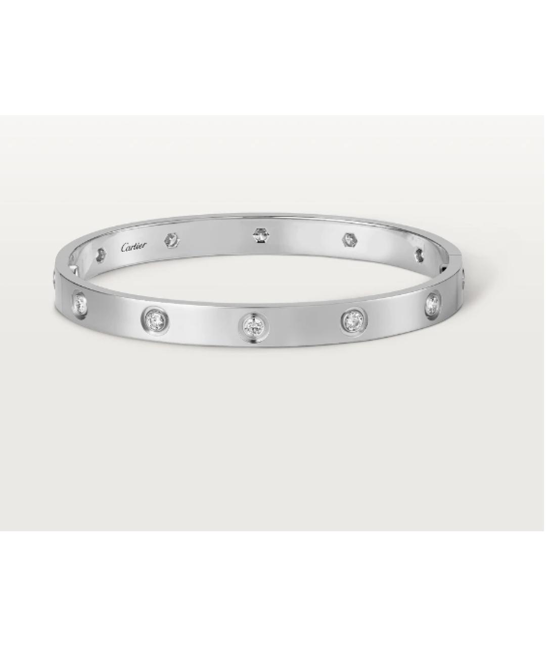 CARTIER Серебрянный браслет из белого золота, фото 8