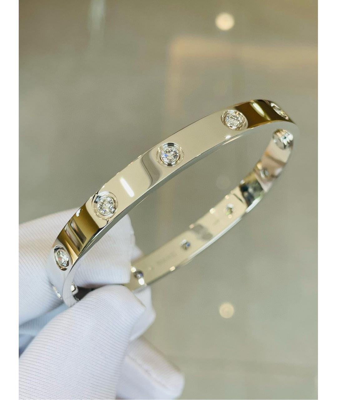 CARTIER Серебрянный браслет из белого золота, фото 3
