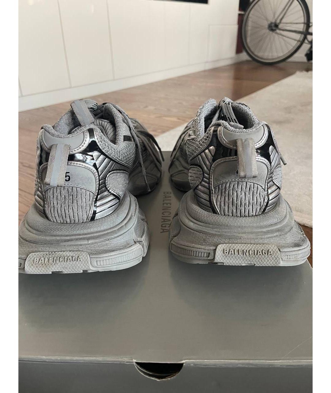 BALENCIAGA Серые низкие кроссовки / кеды, фото 4