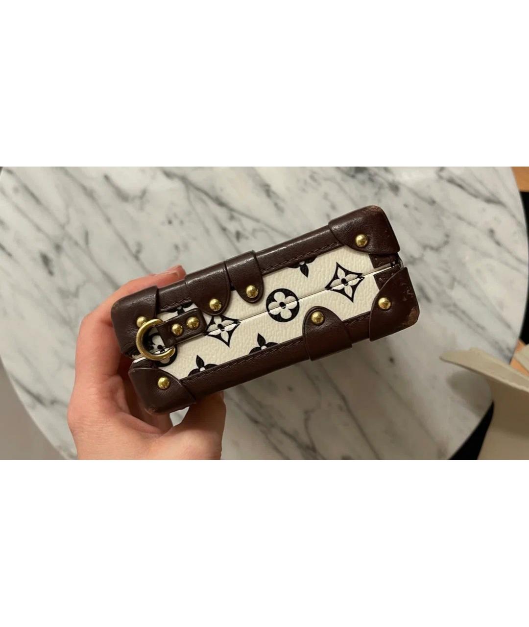 LOUIS VUITTON Бежевая кожаная сумка через плечо, фото 2