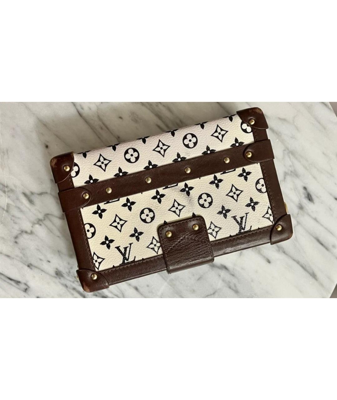 LOUIS VUITTON Бежевая кожаная сумка через плечо, фото 3