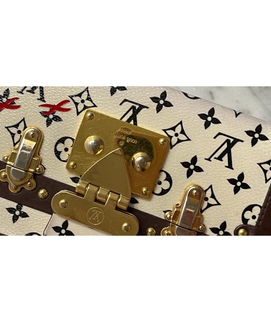 LOUIS VUITTON Бежевая кожаная сумка через плечо, фото 9