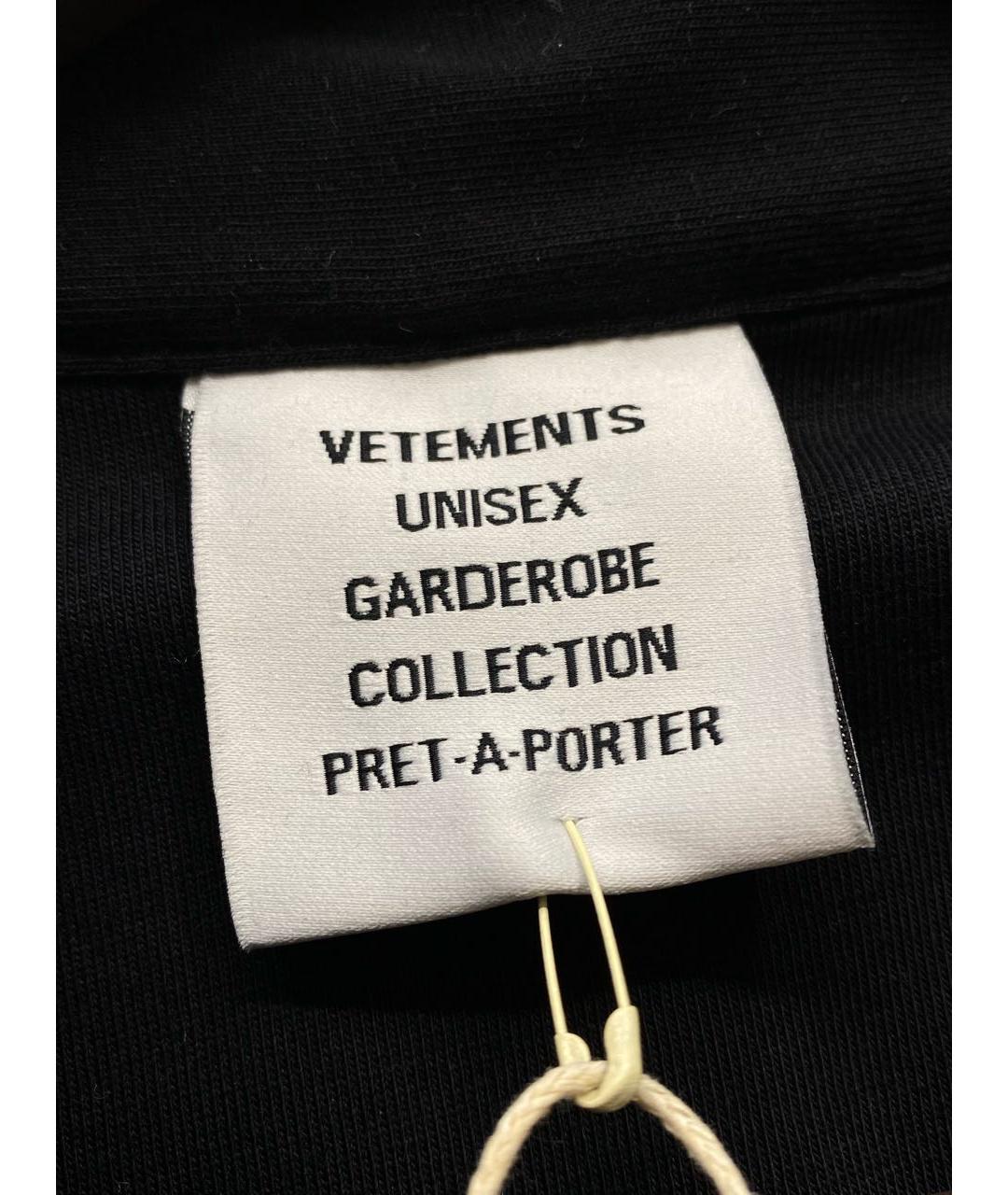 VETEMENTS Черная хлопковая рубашка, фото 3