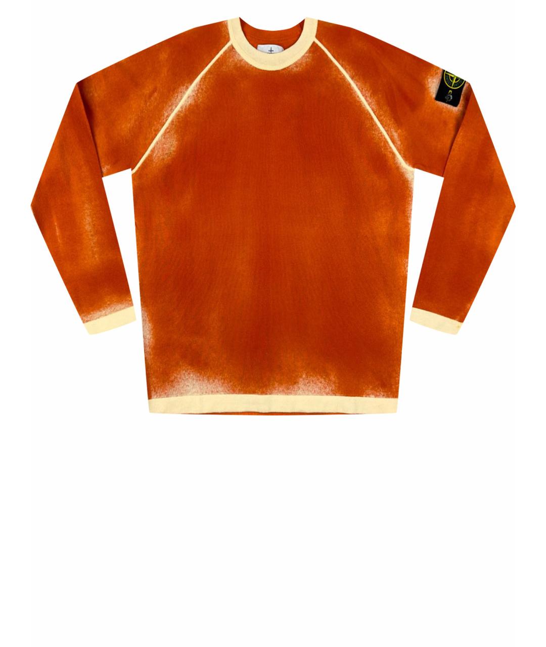 STONE ISLAND Оранжевый хлопковый джемпер / свитер, фото 1