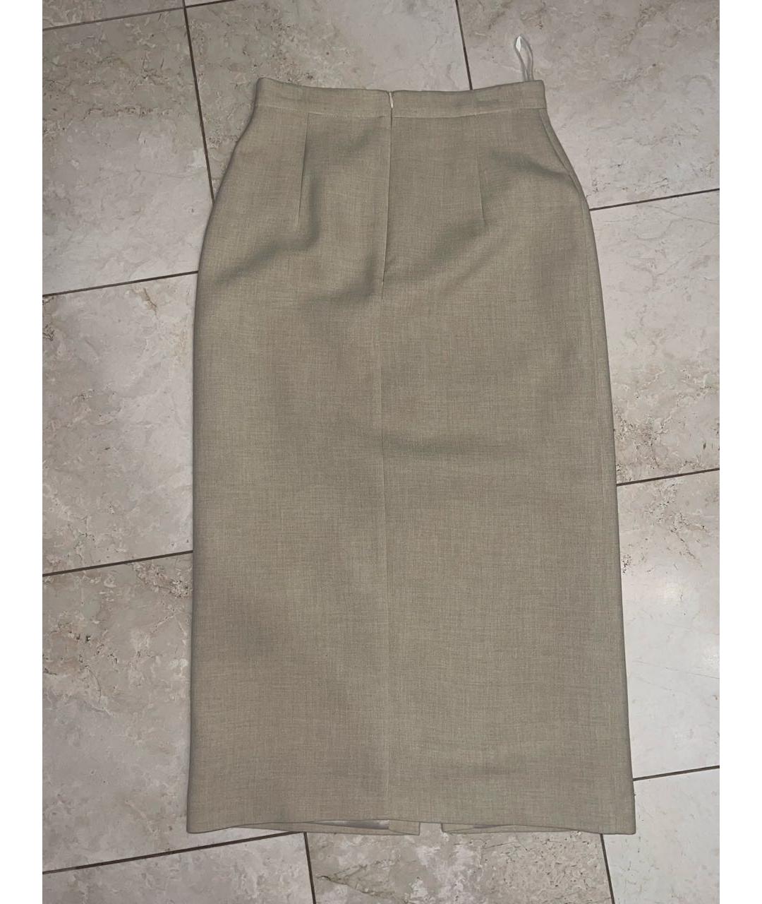 12 STOREEZ Бежевая полиэстеровая юбка миди, фото 2