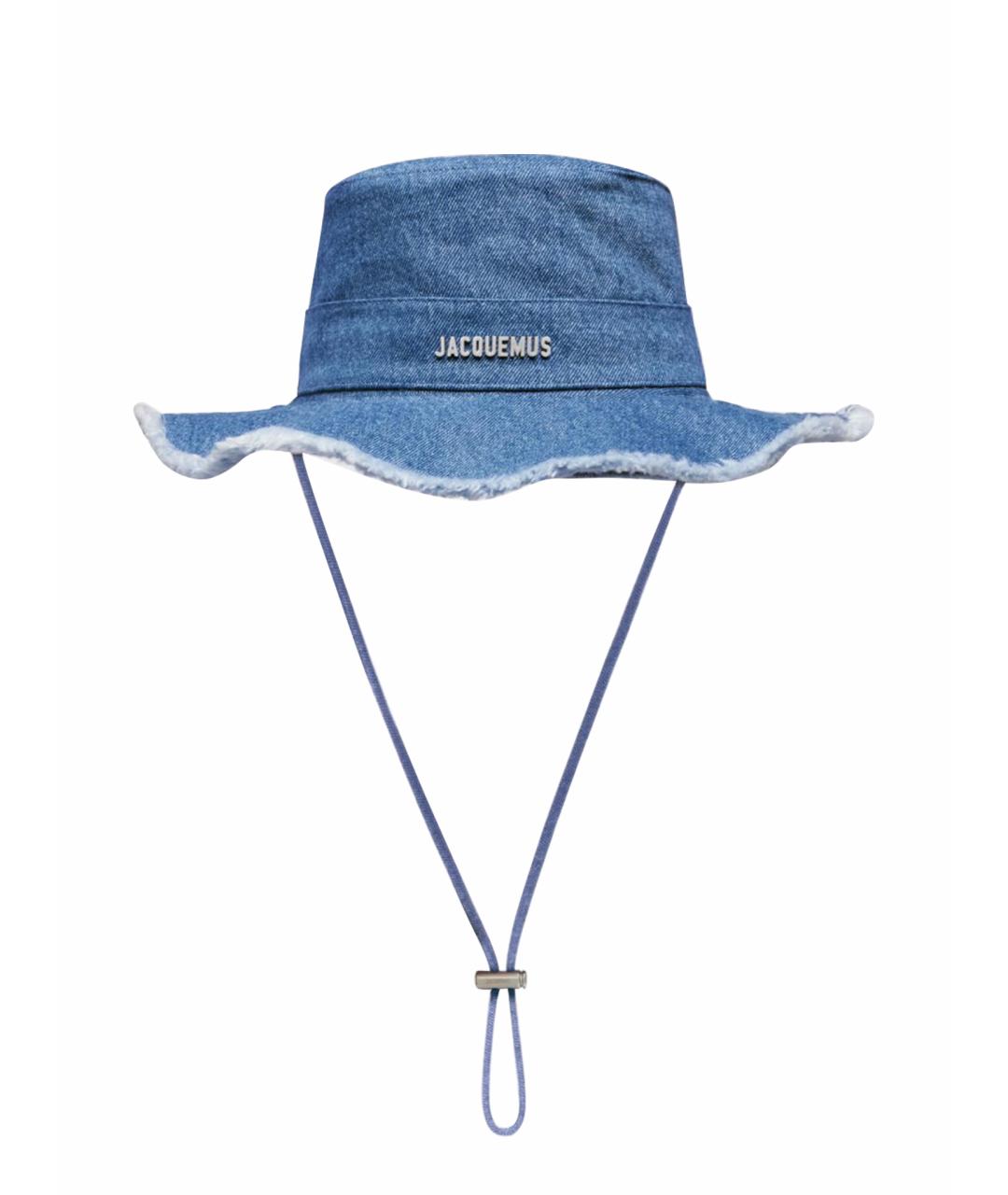 JACQUEMUS Синяя хлопковая панама, фото 1