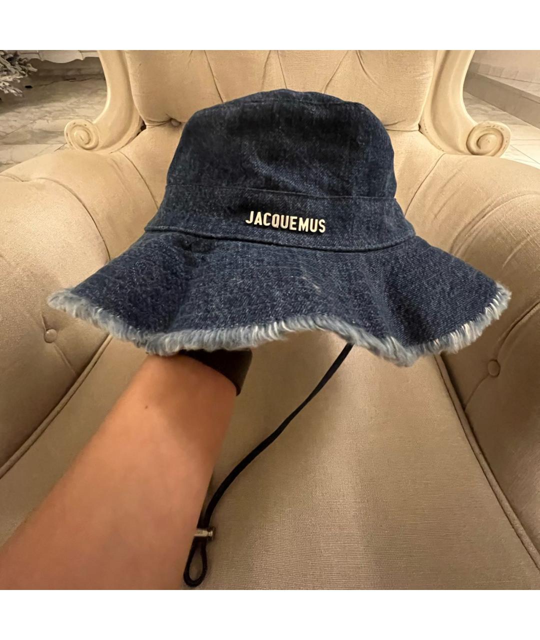 JACQUEMUS Синяя хлопковая панама, фото 3
