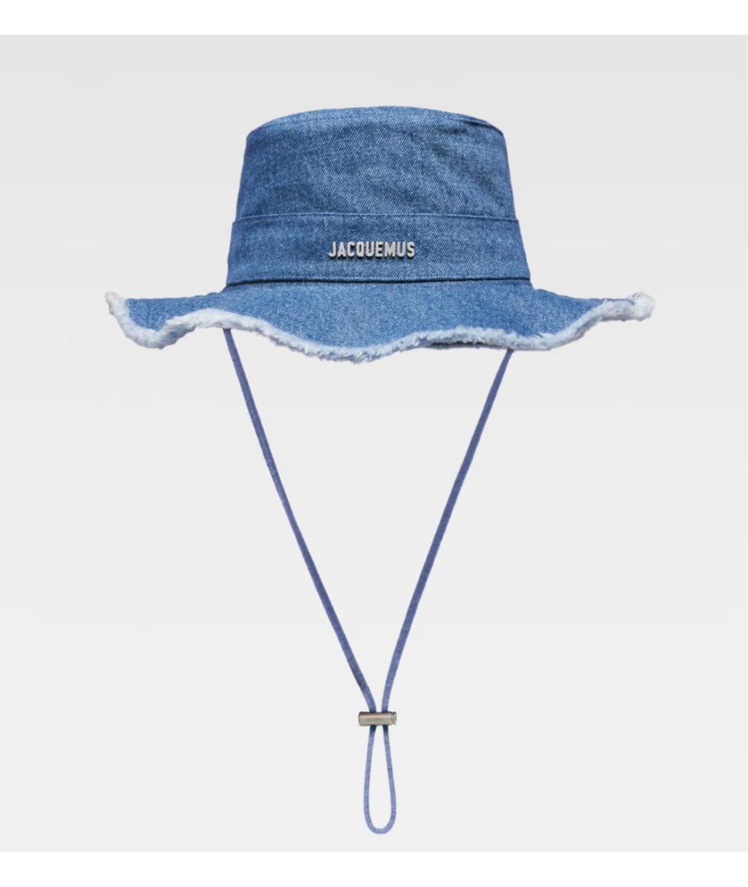 JACQUEMUS Синяя хлопковая панама, фото 4