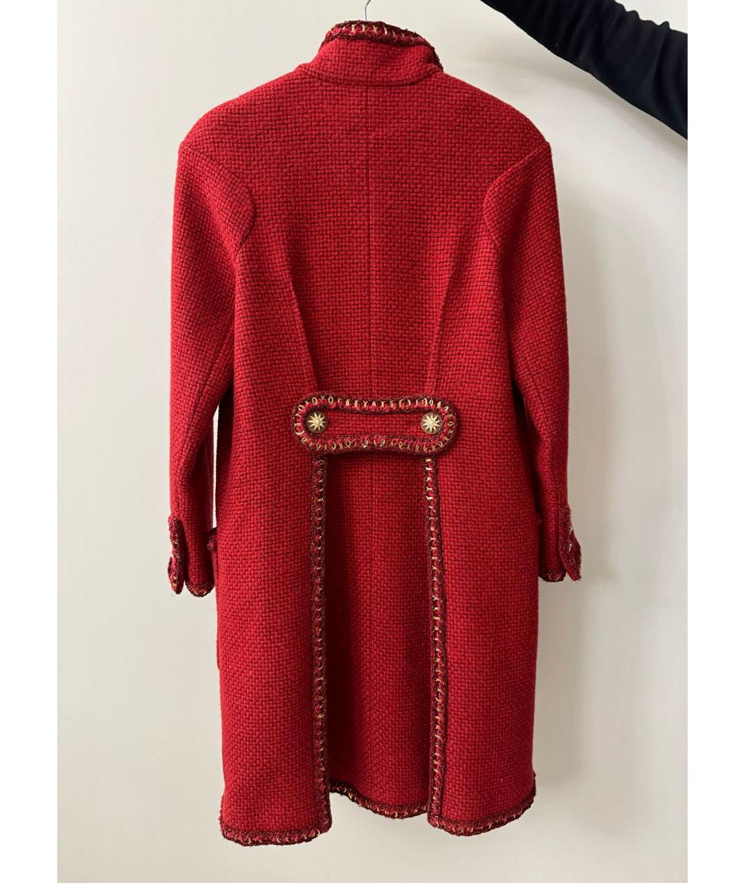 CHANEL PRE-OWNED Красное шерстяное пальто, фото 2