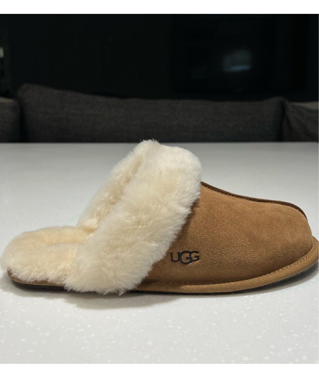 UGG AUSTRALIA Коричневые замшевые сандалии, фото 8