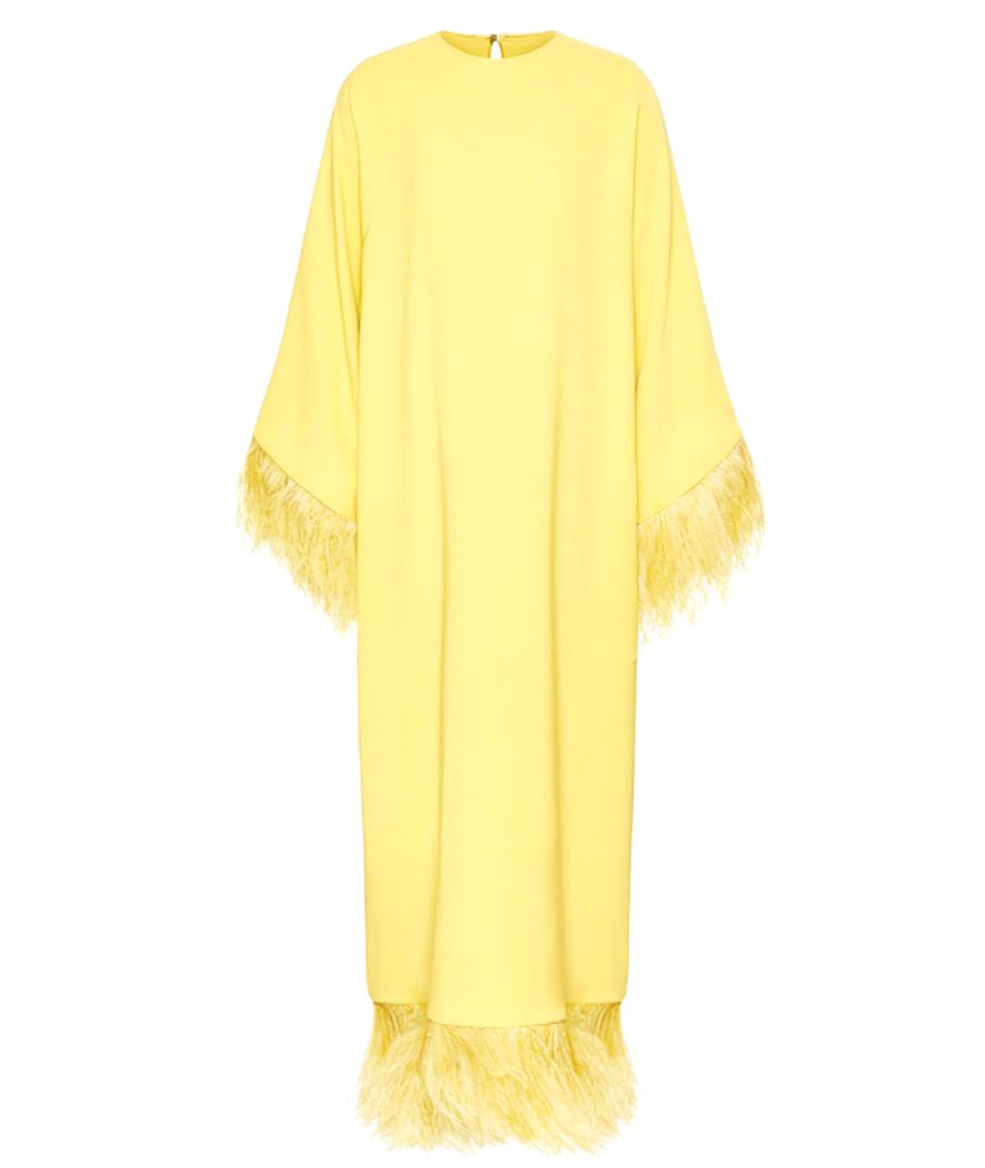 VALENTINO Желтое шелковое вечернее платье, фото 1