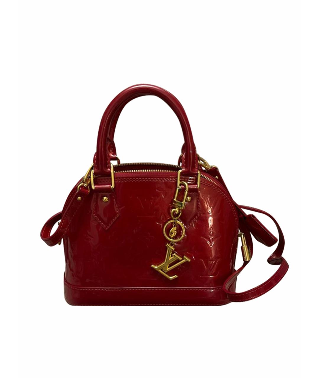 LOUIS VUITTON PRE-OWNED Красная сумка с короткими ручками из лакированной кожи, фото 1