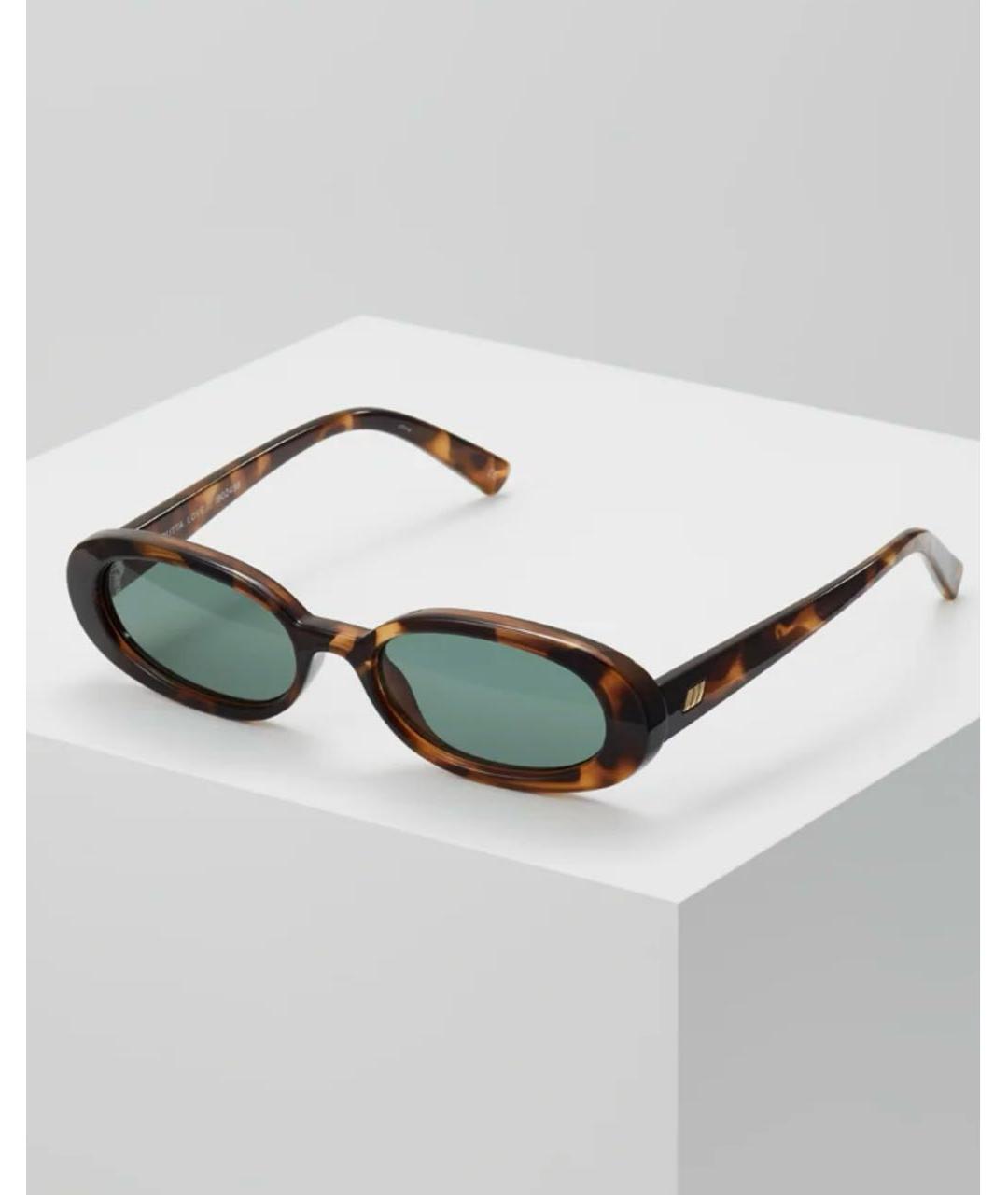 LE SPECS Коричневые пластиковые солнцезащитные очки, фото 6