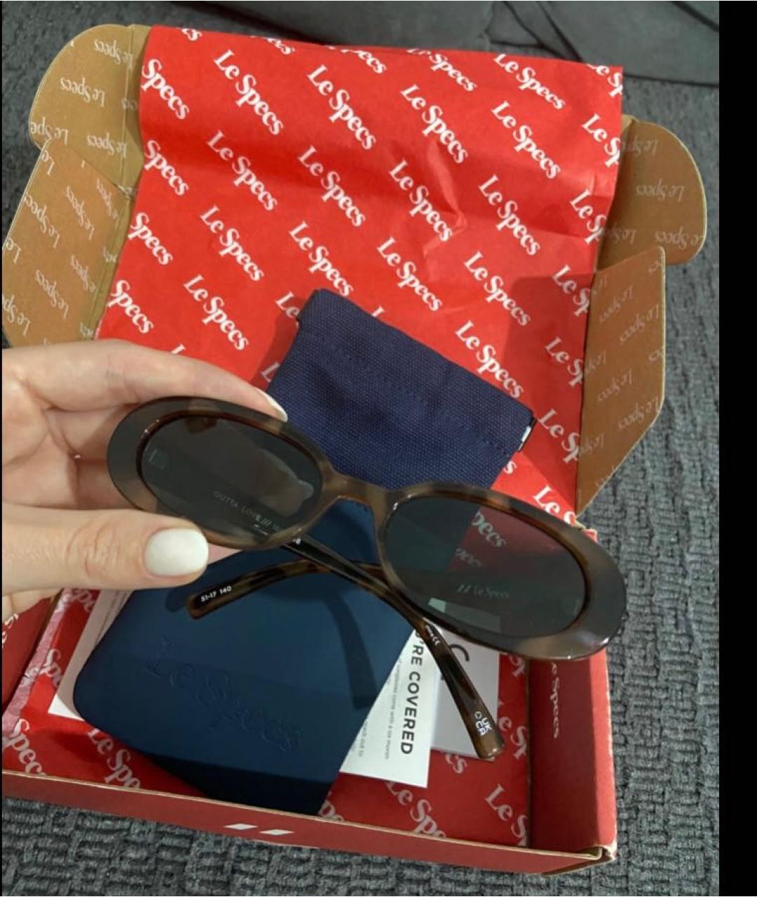 LE SPECS Коричневые пластиковые солнцезащитные очки, фото 7