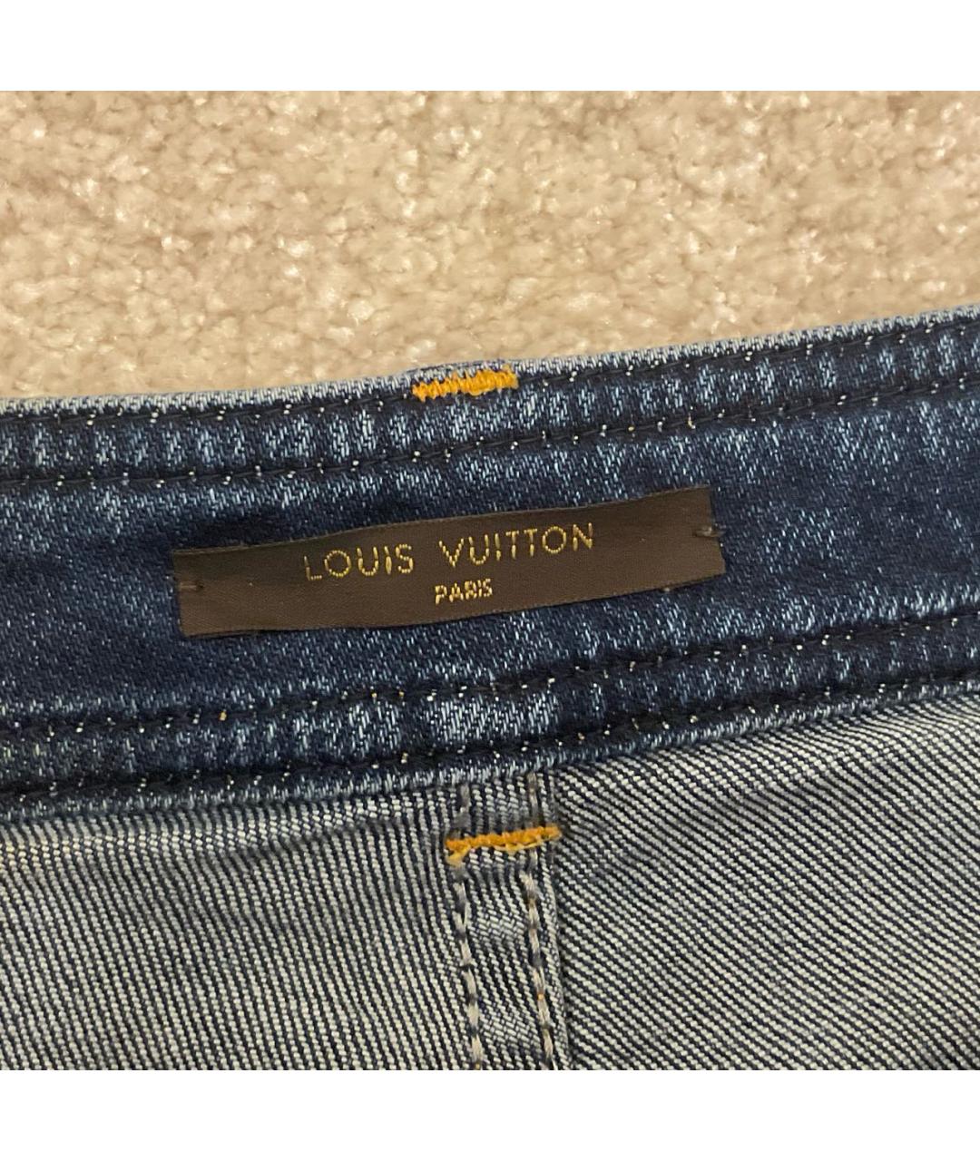 LOUIS VUITTON PRE-OWNED Синие джинсы слим, фото 3