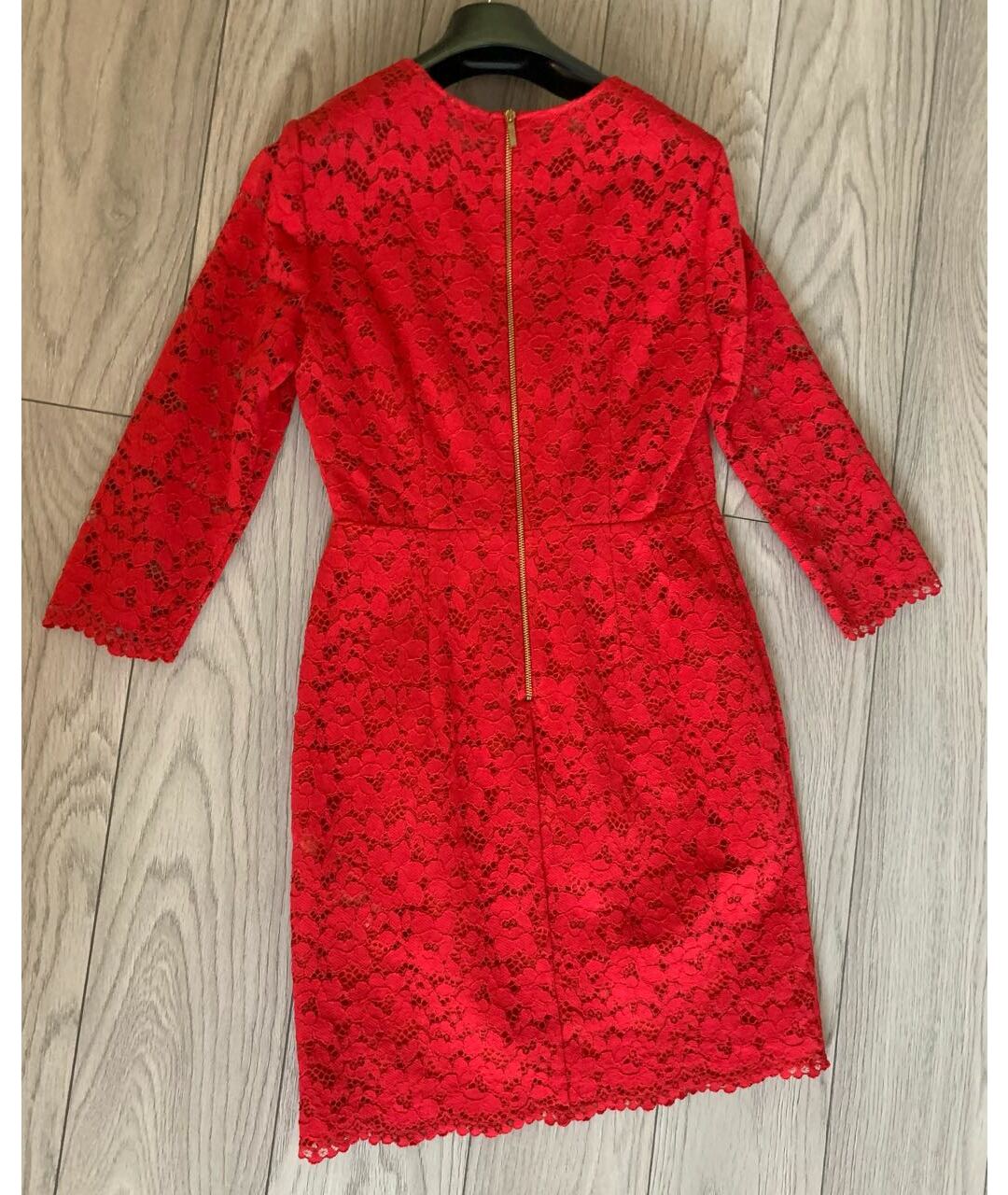 DKNY Красное кружевное коктейльное платье, фото 3