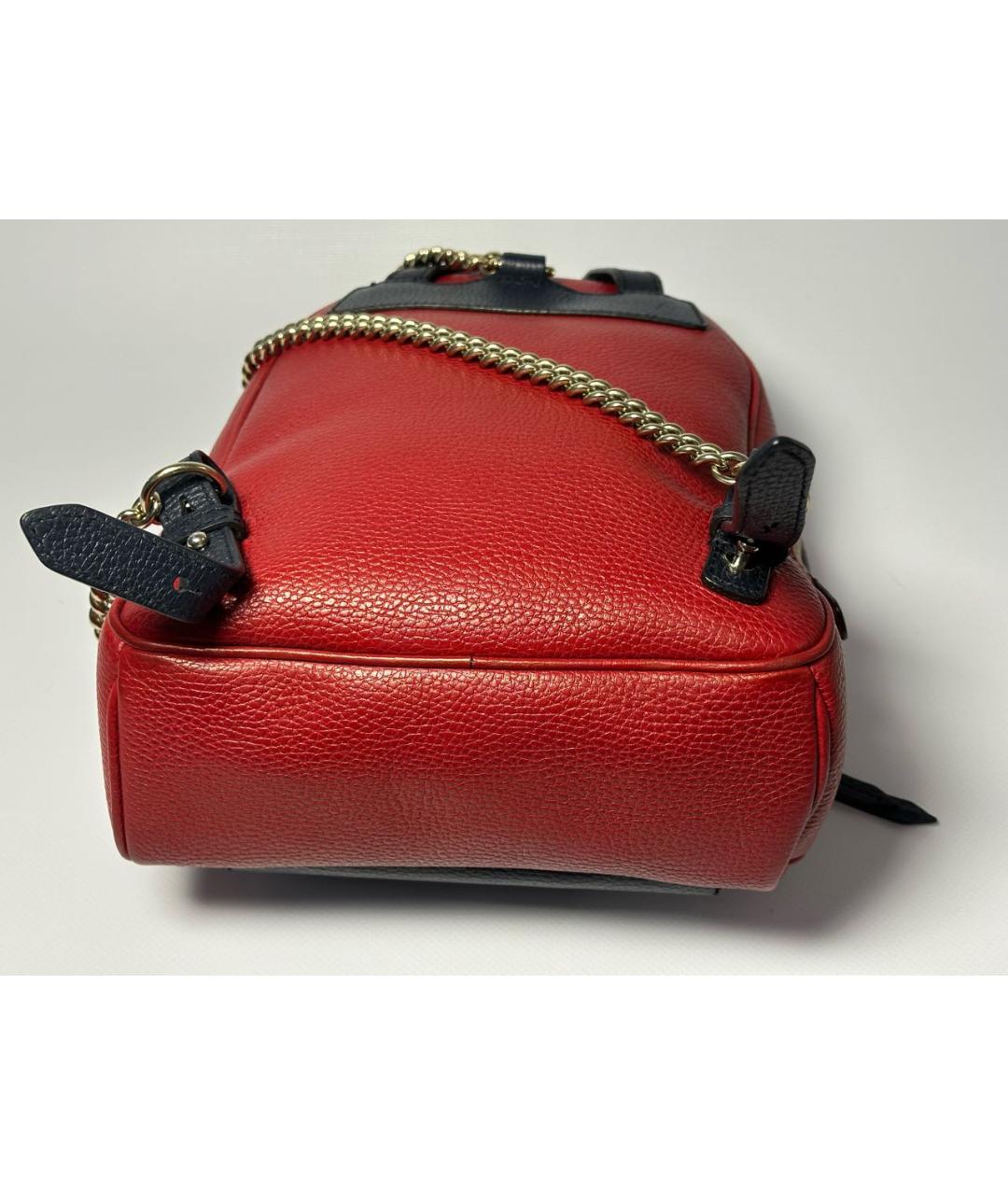 GUCCI Красный кожаный рюкзак, фото 6