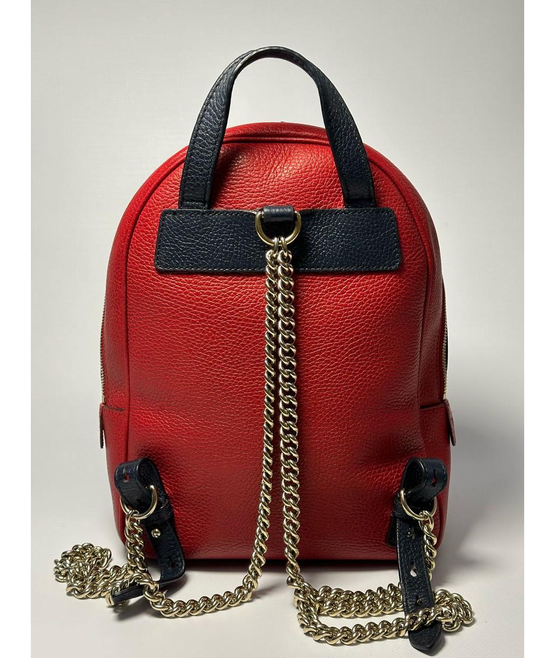 GUCCI Красный кожаный рюкзак, фото 3