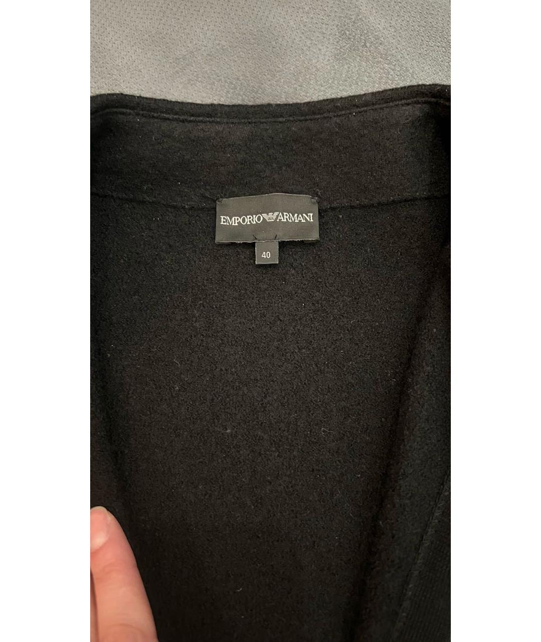 EMPORIO ARMANI Черный кашемировый жакет/пиджак, фото 3