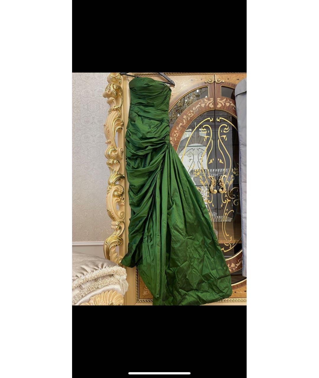 RASARIO Зеленые шелковое вечернее платье, фото 3
