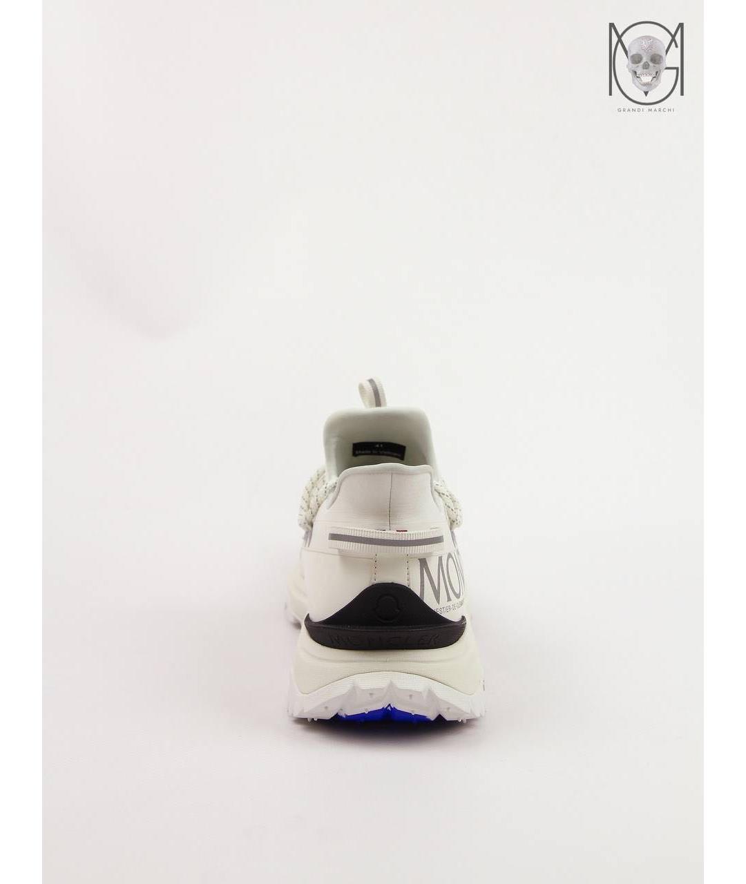 MONCLER Белые низкие кроссовки / кеды, фото 4