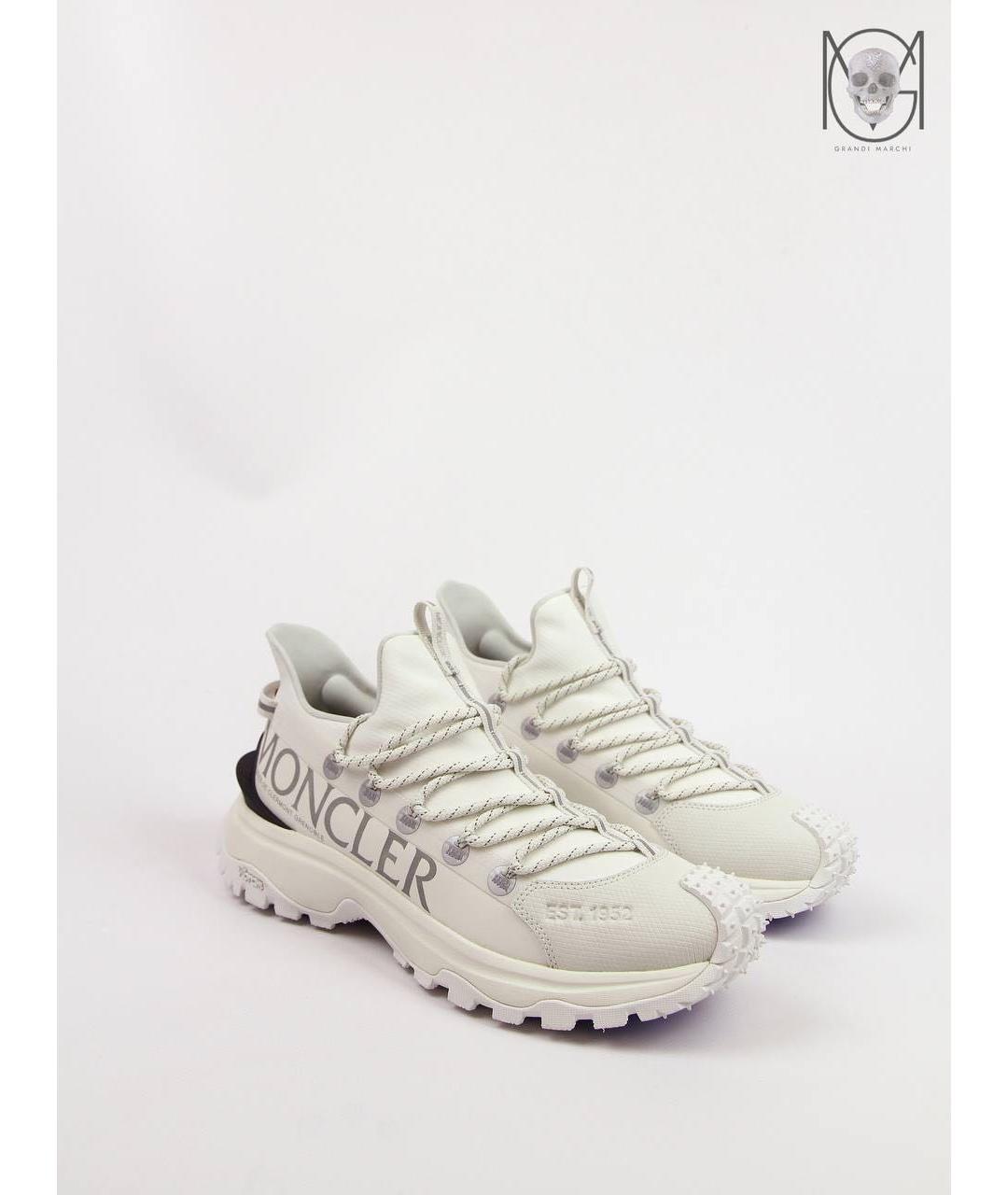 MONCLER Белые низкие кроссовки / кеды, фото 2
