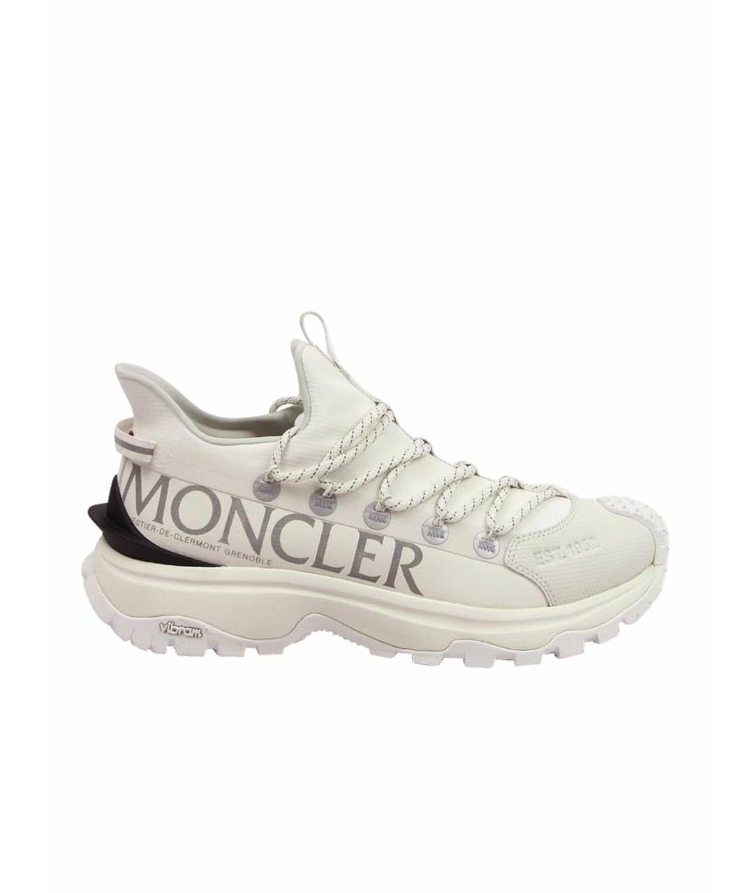 MONCLER Белые низкие кроссовки / кеды, фото 1