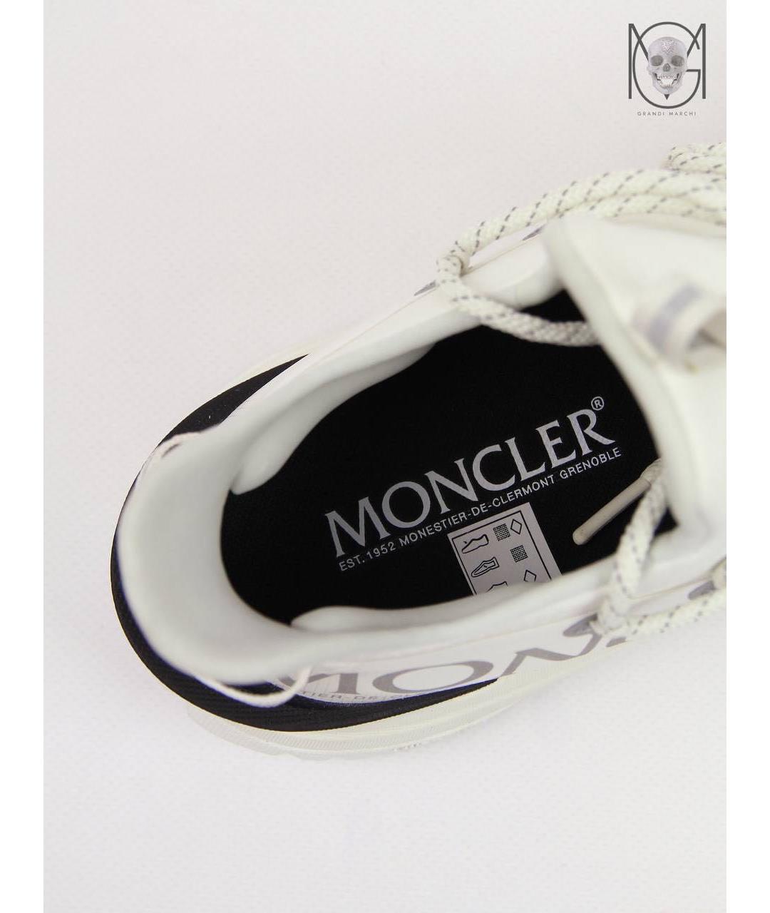 MONCLER Белые низкие кроссовки / кеды, фото 3