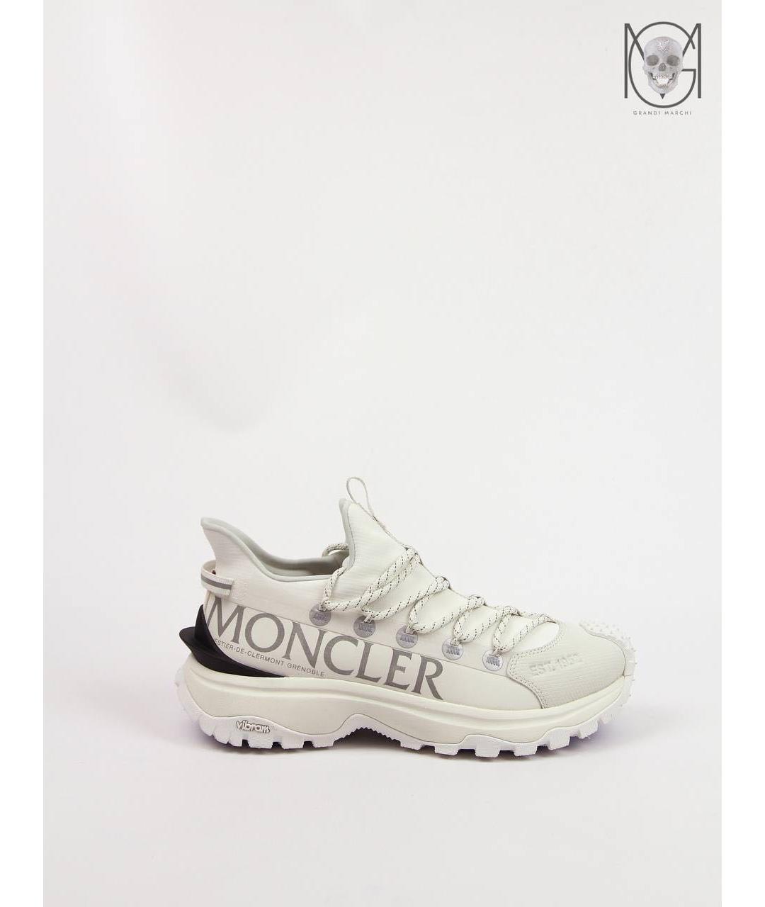 MONCLER Белые низкие кроссовки / кеды, фото 9