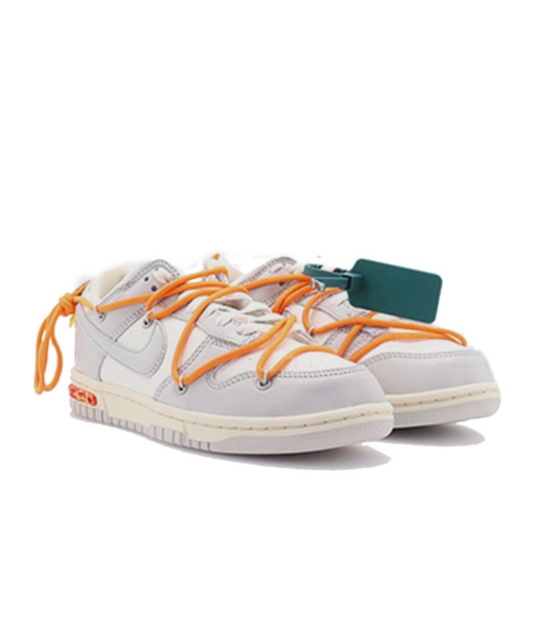 NIKE Серые кожаные низкие кроссовки / кеды, фото 2