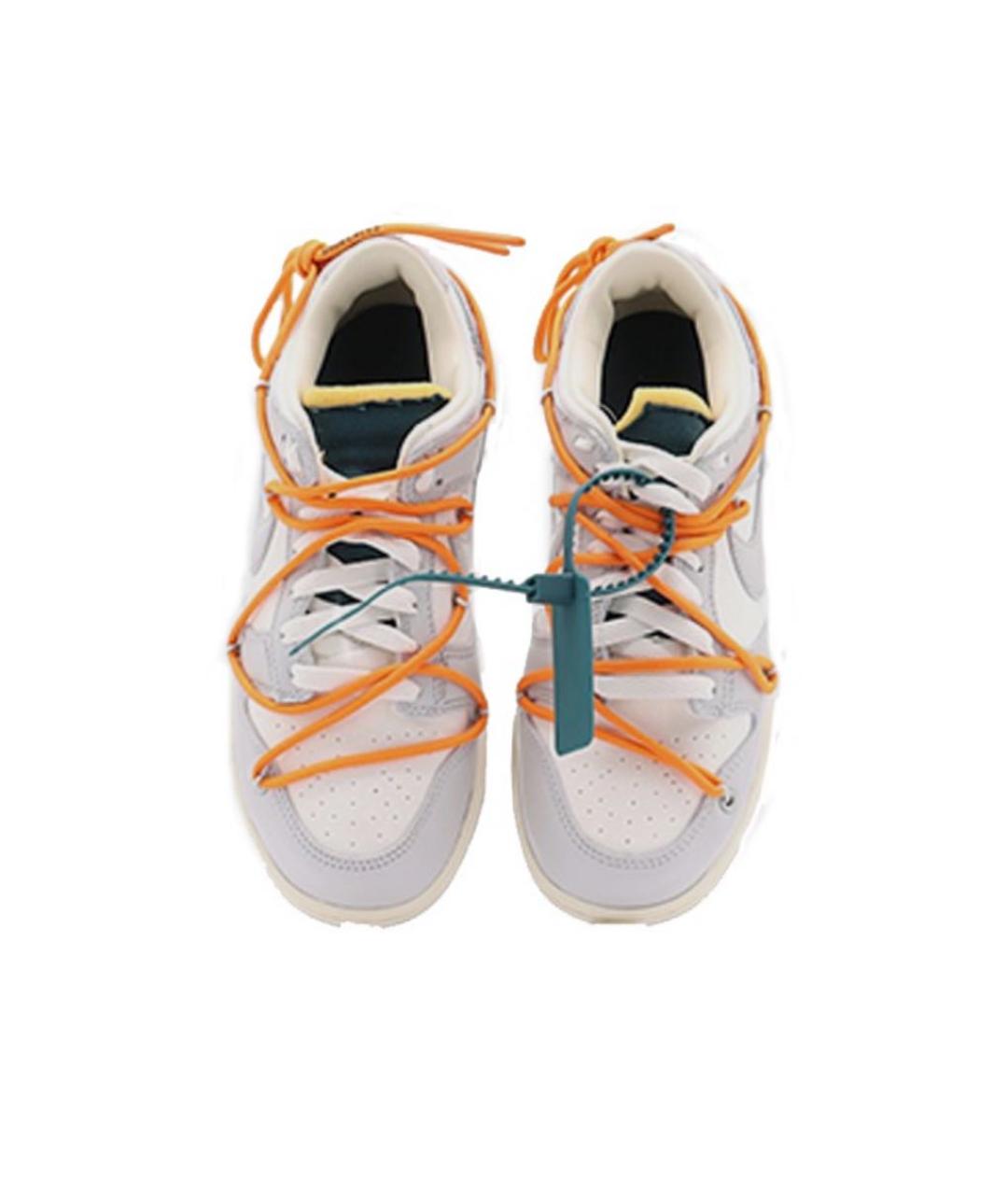 NIKE Серые кожаные низкие кроссовки / кеды, фото 3