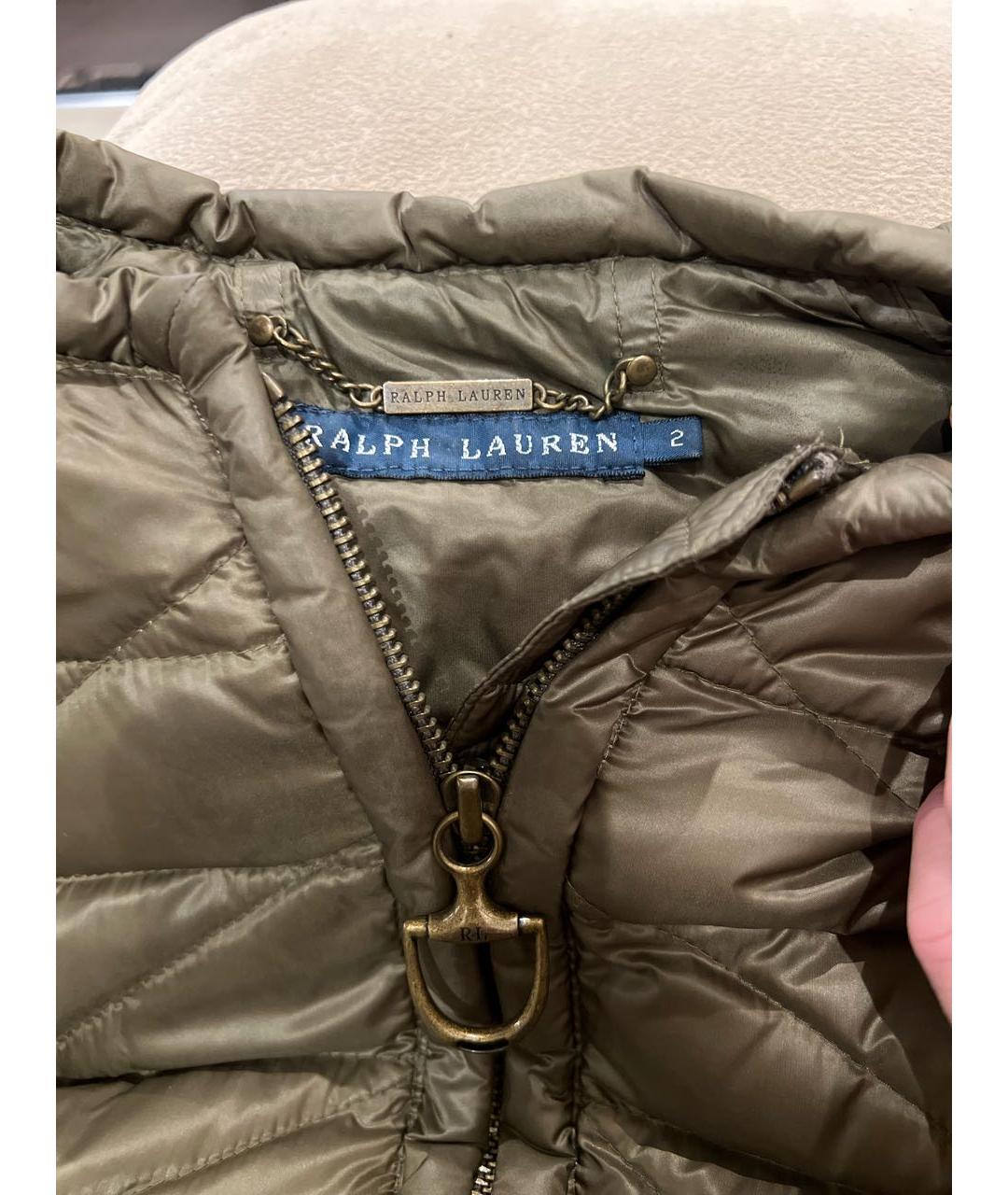 RALPH LAUREN Хаки полиамидовая куртка, фото 3