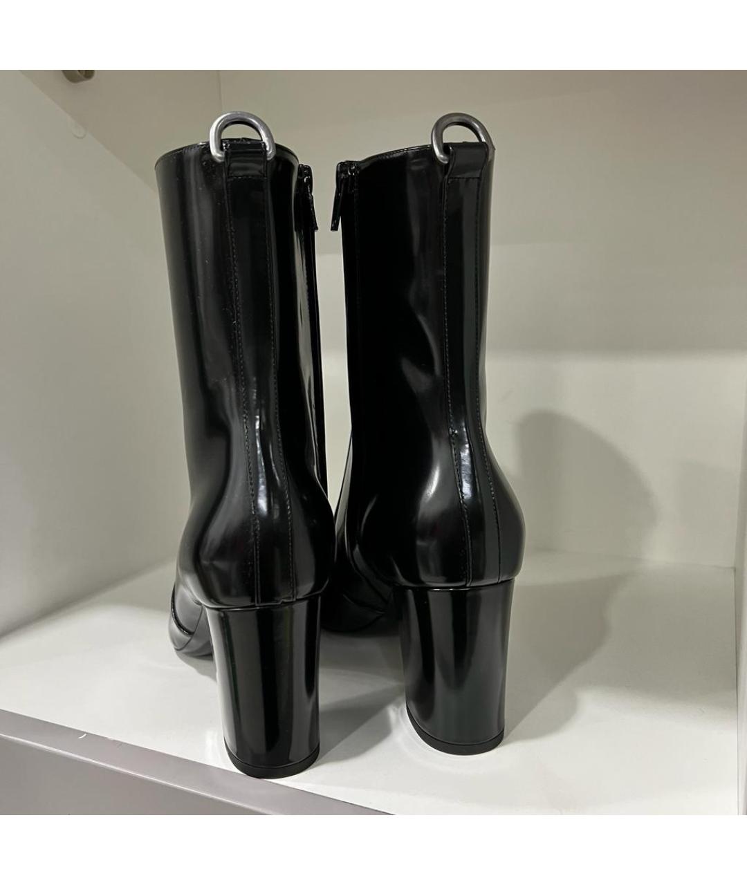 SAINT LAURENT Черные кожаные ботильоны, фото 2