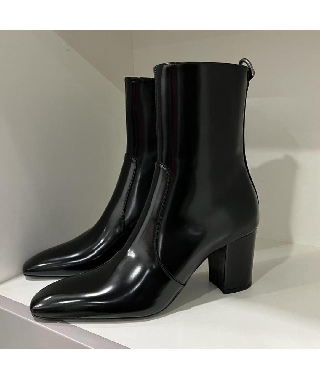 SAINT LAURENT Черные кожаные ботильоны, фото 4