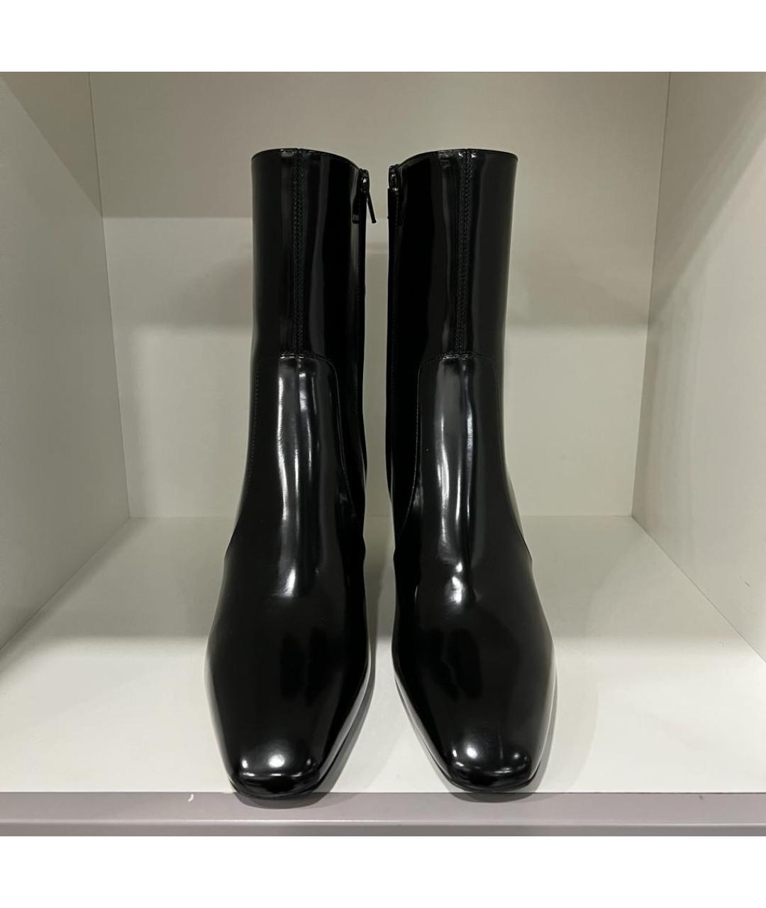 SAINT LAURENT Черные кожаные ботильоны, фото 3