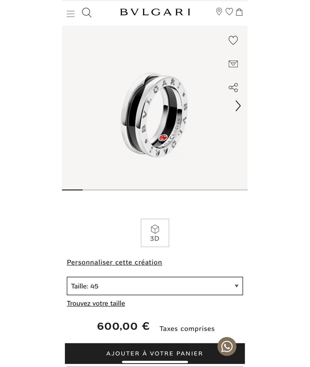 BVLGARI Серебряное серебряное кольцо, фото 5