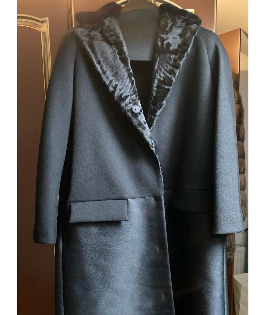 MAX MARA Черное шерстяное пальто, фото 5
