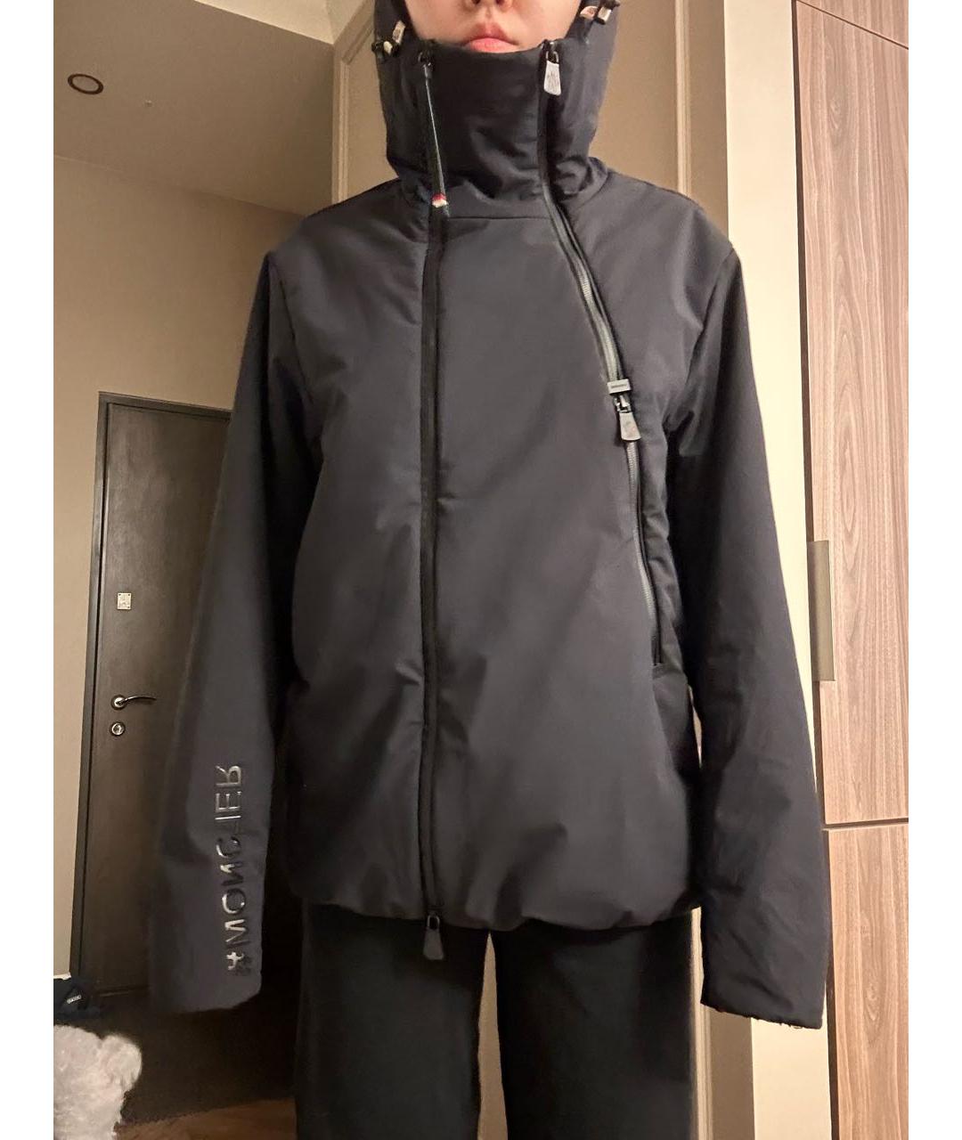 MONCLER Черная полиамидовая куртка, фото 7