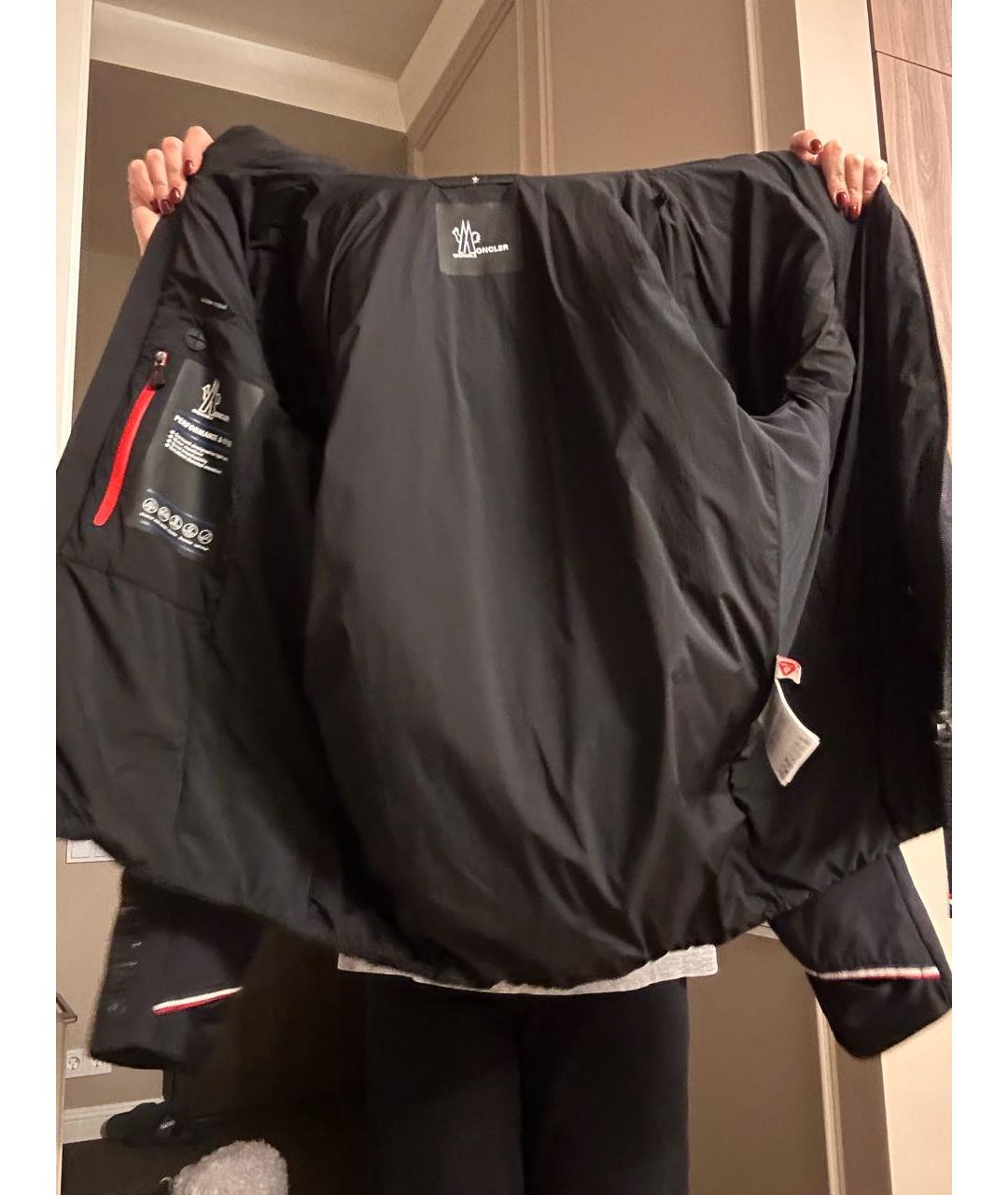 MONCLER Черная полиамидовая куртка, фото 4