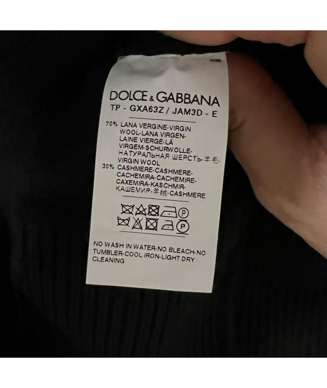 DOLCE&GABBANA Черный шерстяной джемпер / свитер, фото 7