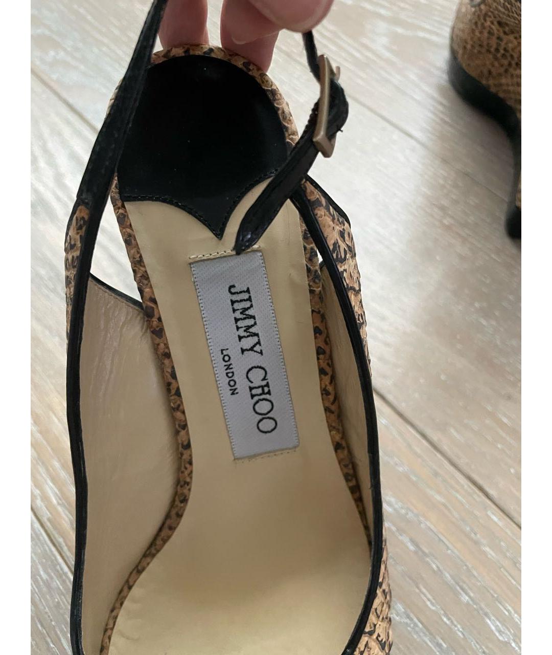 JIMMY CHOO Кожаные босоножки, фото 4