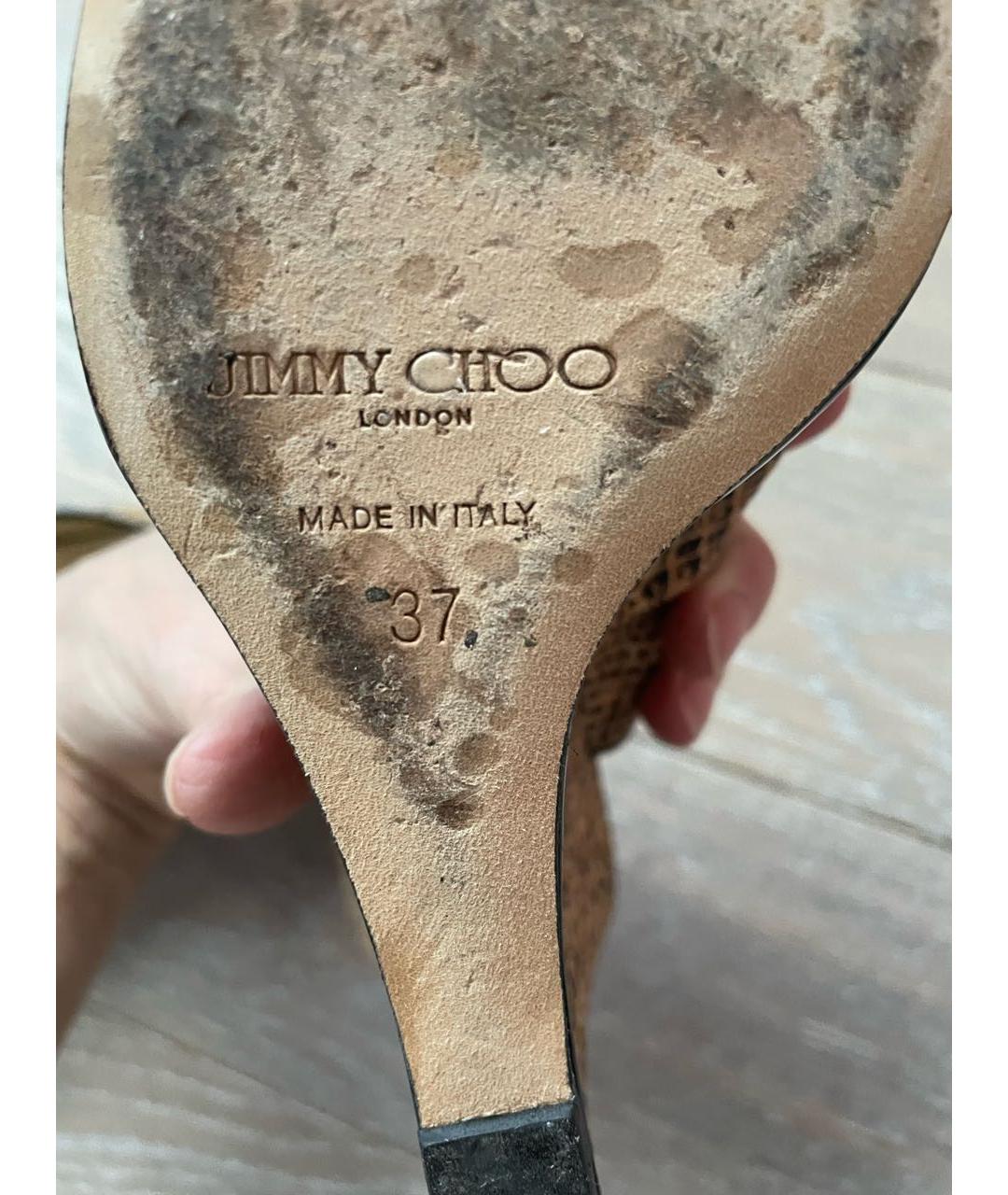 JIMMY CHOO Кожаные босоножки, фото 5